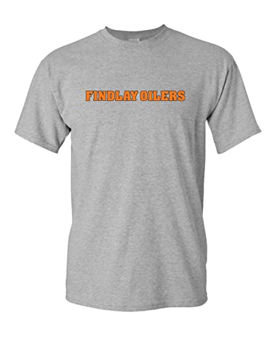 University of Findlay Oilers Text Logo T-Shirt - Sport Grey