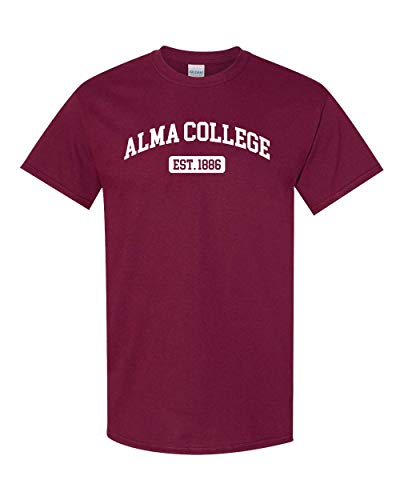 Alma College EST One Color T-Shirt - Maroon