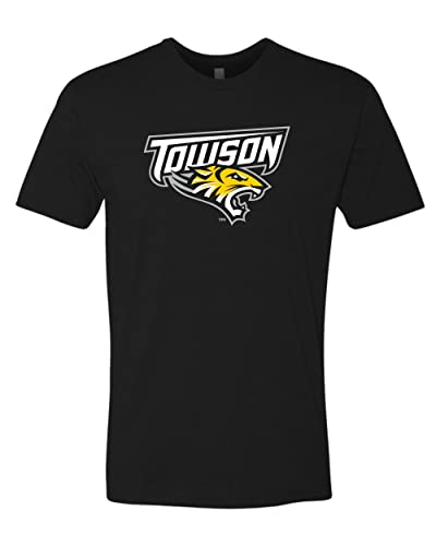 Towson University Tigers Logo Black Soft Exclusive T-Shirt - Black