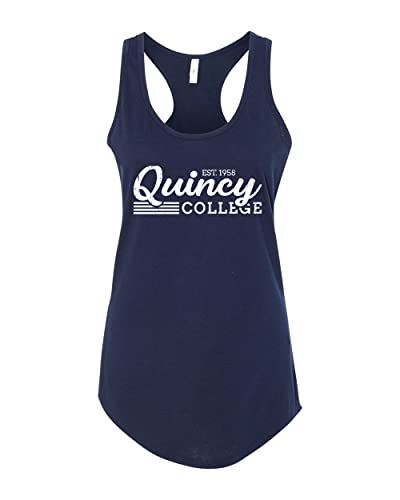 Vintage Quincy College Ladies Tank Top - Midnight Navy