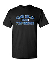Load image into Gallery viewer, Grand Valley State University EST Two Color T-Shirt - Black
