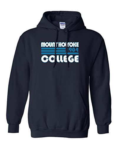 Retro Mount Holyoke College Hooded Sweatshirt - Navy