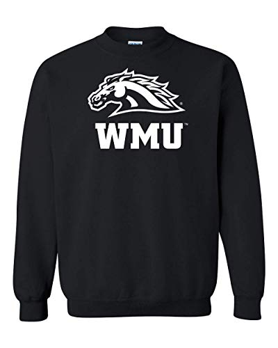 WMU One Color Western Michigan Crewneck Sweatshirt - Black