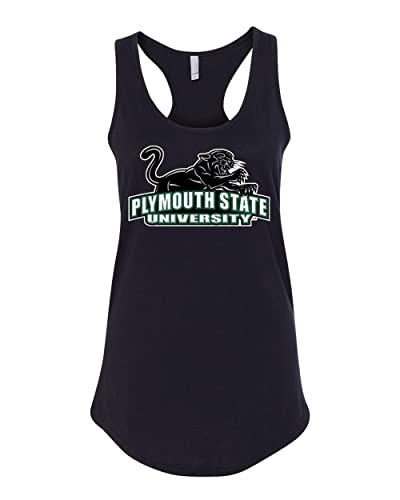 Plymouth State University Mascot Ladies Tank Top - Black