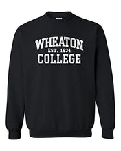 Load image into Gallery viewer, Vintage Wheaton College Crewneck Sweatshirt - Black
