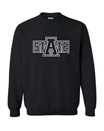 Arkansas State University State Crewneck Sweatshirt - Black