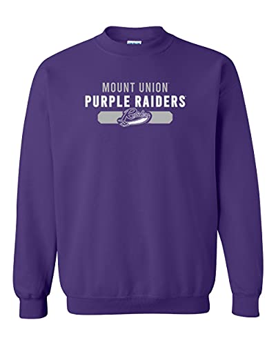 Mount Union Purple Raiders Two Color Crewneck Sweatshirt - Purple