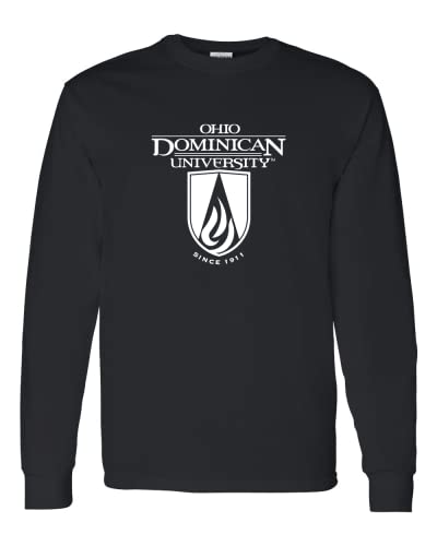 Ohio Dominican Full Logo One Color Long Sleeve T-Shirt - Black