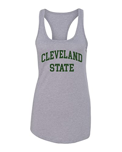 Cleveland State 1 Color Ladies Tank Top - Heather Grey