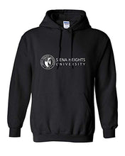 Load image into Gallery viewer, Siena Heights White Logo Hooded Sweatshirt - Black
