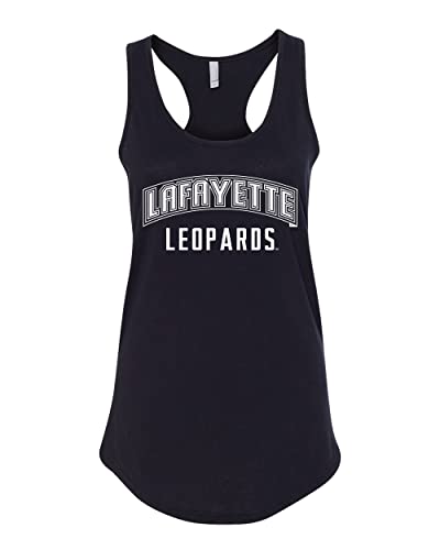 Lafayette Leopards Paw Ladies Racer Tank Top - Black