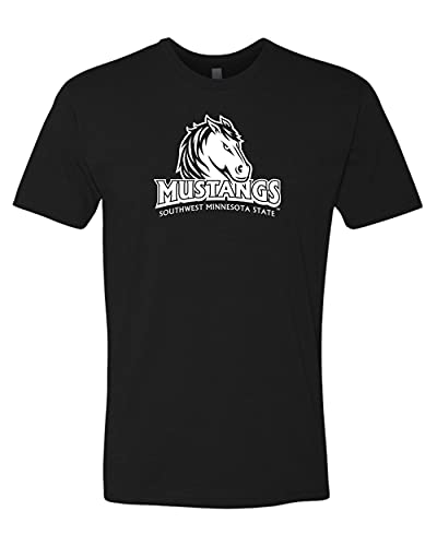 Southwest Minnesota State University Logo One Color Exclusive Soft Shirt - Black