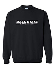 Load image into Gallery viewer, Ball State University Text Only One Color Crewneck Sweatshirt - Black
