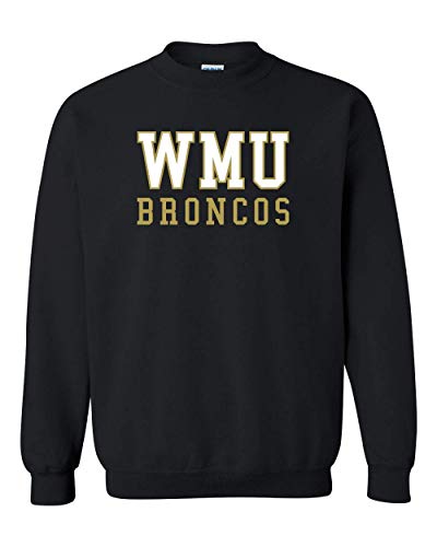 WMU Broncos Two Color Crewneck Sweatshirt - Black