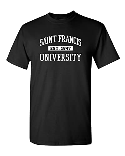 Vintage Saint Francis Est 1847 T-Shirt - Black