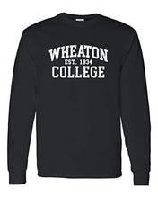Load image into Gallery viewer, Vintage Wheaton College Long Sleeve T-Shirt - Black

