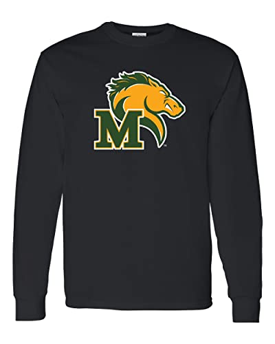 Marywood University Mascot Long Sleeve Shirt - Black