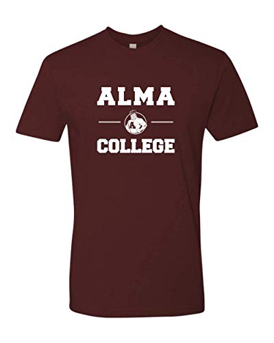 Alma College Scots Stacked One Color Exclusive Soft Shirt - Maroon