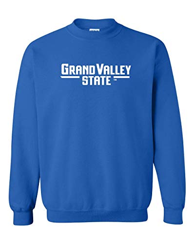 Grand Valley State Text One Color Crewneck Sweatshirt - Royal