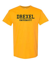 Load image into Gallery viewer, Drexel University Navy Text T-Shirt - Gold
