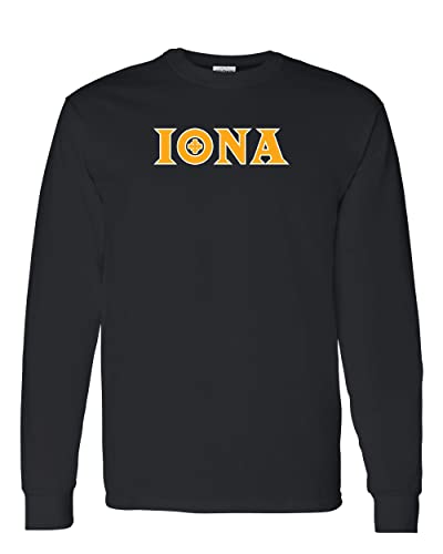 Iona University Iona Logo Long Sleeve T-Shirt - Black