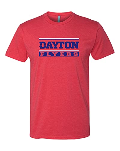 University of Dayton Flyers Text Two Color Soft Exclusive T-Shirt - Red