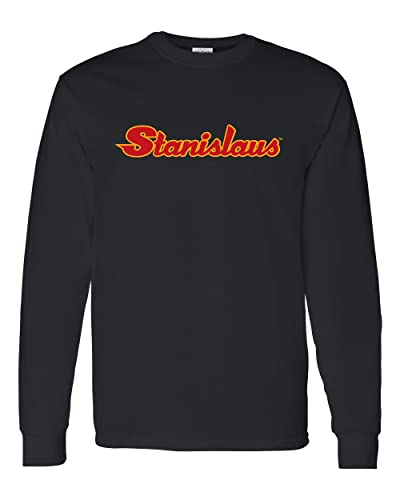 Stanislaus Two Color Long Sleeve T-Shirt - Black