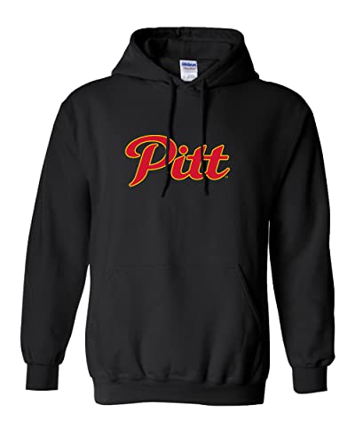 Grey Pittsburg State Pitt Logo Hooded Sweatshirt - Black