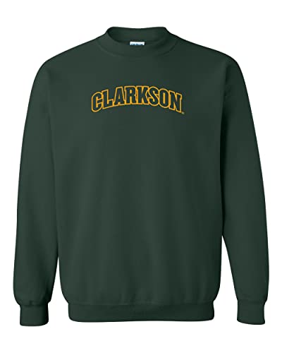 Clarkson University Block Letters Logo Crewneck Sweatshirt - Forest Green