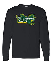 Load image into Gallery viewer, Fitchburg State Full Color Mascot Long Sleeve T-Shirt - Black
