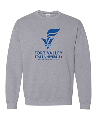 Fort Valley State University Crewneck Sweatshirt - Sport Grey