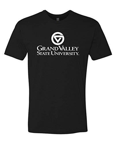 Premium Grand Valley Official Logo One Color GVSU Lakers Logo Mens/Womens T-Shirt - Black