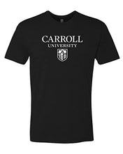 Load image into Gallery viewer, Carroll University Stacked Exclusive Soft T-Shirt - Black
