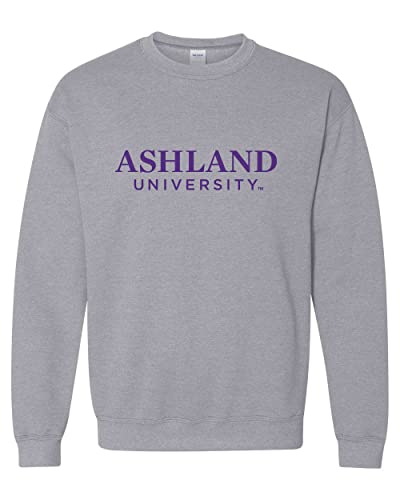Ashland U University 1 Color Text Crewneck Sweatshirt - Sport Grey