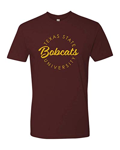 Texas State University Circular 1 Color Exclusive Soft Shirt - Maroon