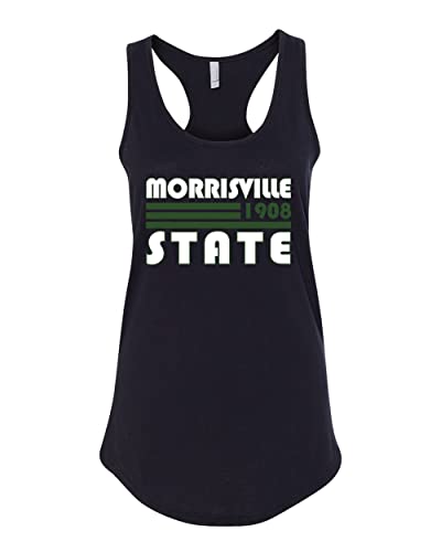 Retro Morrisville State College Ladies Tank Top - Black