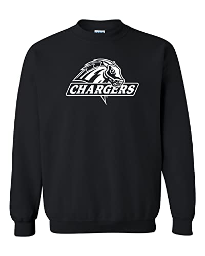 University of New Haven White Ink Crewneck Sweatshirt - Black