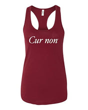 Load image into Gallery viewer, Lafayette College Cur Non Ladies Racer Tank Top - Cardinal
