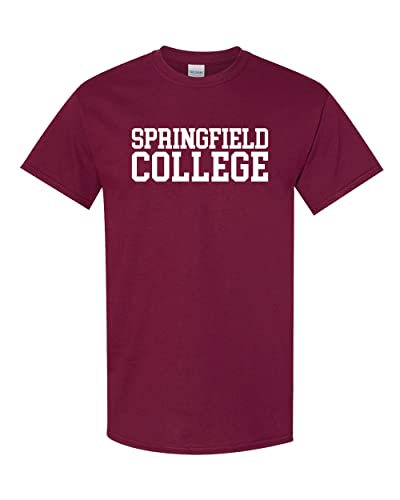Springfield College Block Letters T-Shirt - Maroon