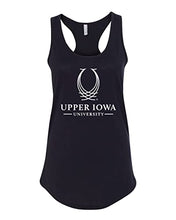Load image into Gallery viewer, Upper Iowa University 1 Color Ladies Tank Top - Black
