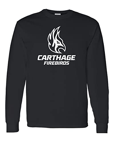 Carthage College Firebirds Stacked Long Sleeve T-Shirt - Black