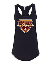 Load image into Gallery viewer, Iona University Full Color Logo Ladies Tank Top - Black

