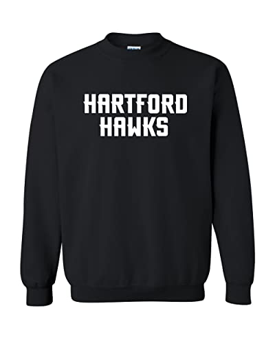 University of Hartford Text Crewneck Sweatshirt - Black