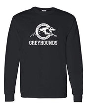 Load image into Gallery viewer, University of Indianapolis Greyhounds White Text Long Sleeve - Black
