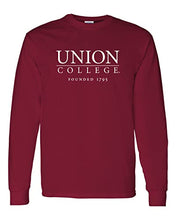 Load image into Gallery viewer, Union College Founded 1795 Long Sleeve Shirt - Cardinal Red

