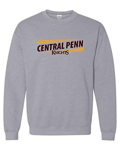 Central Penn Knights Slant Text Crewneck Sweatshirt - Sport Grey