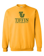 Load image into Gallery viewer, Tiffin University Stacked Text Crewneck Sweatshirt - Gold
