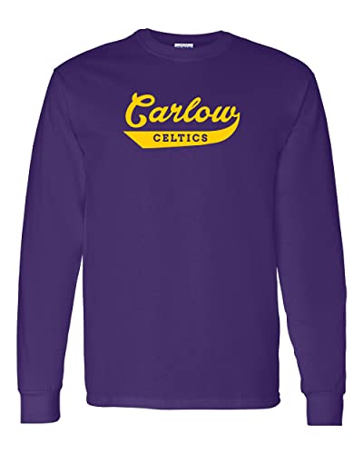 Carlow Celtics Retro Banner Long Sleeve Shirt - Purple