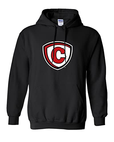 Carthage College Full Shield Hooded Sweatshirt - Black