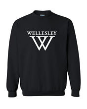 Load image into Gallery viewer, Wellesley College W Crewneck Sweatshirt - Black
